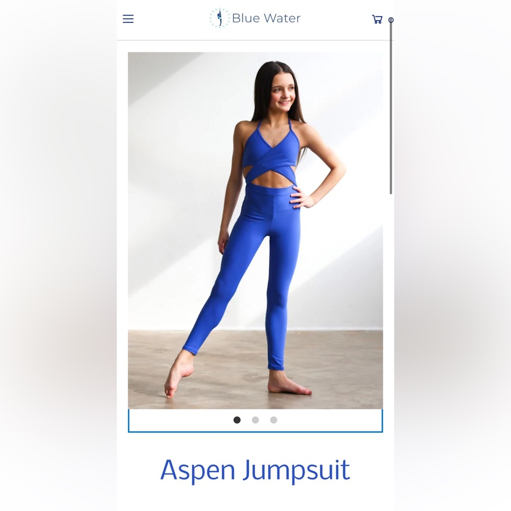 Blue Water Dance - Aspen Jumpsuit - Blue - child small